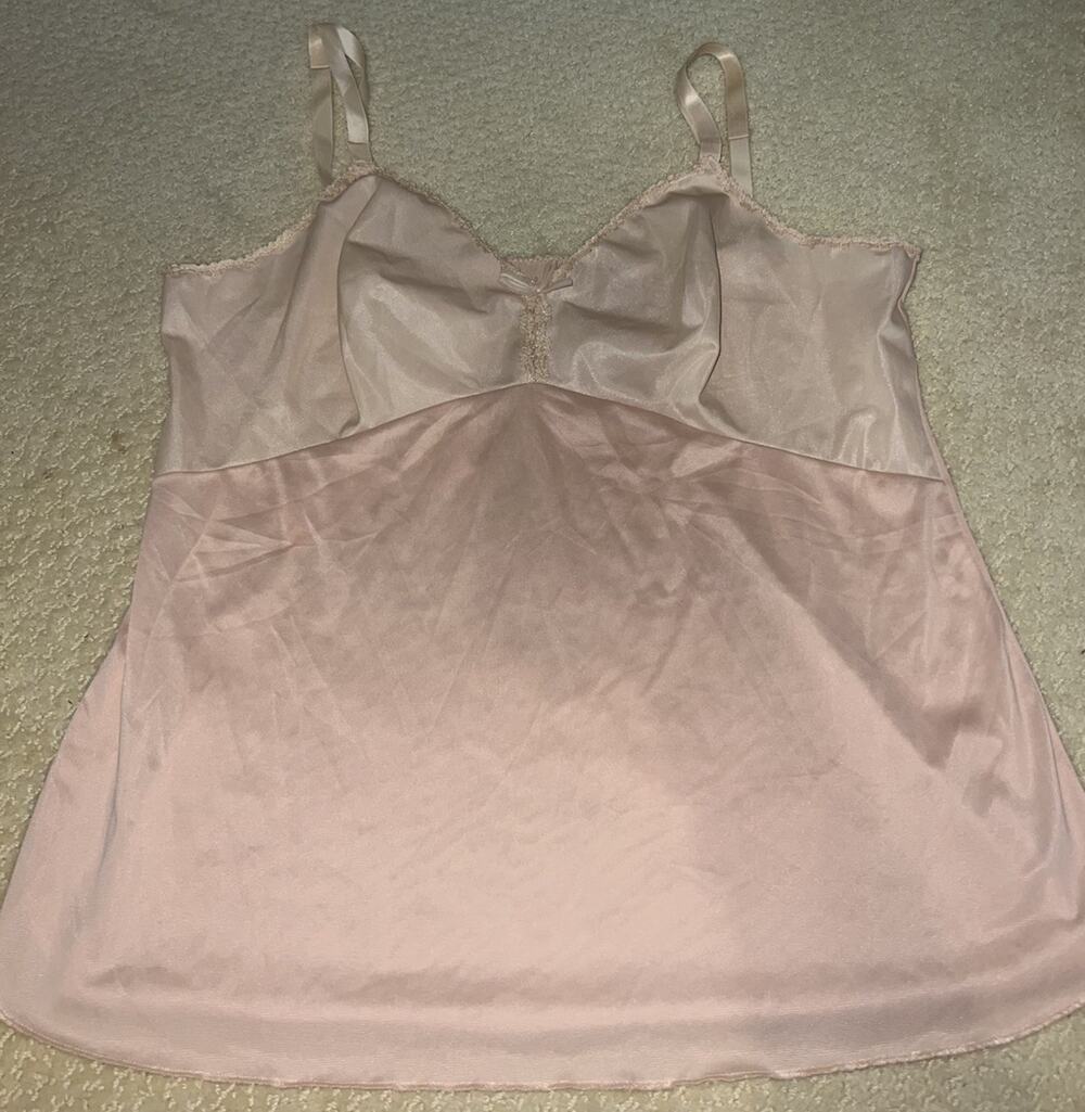 Vintage Olga Freedom Front Camisole Style 930 Nude Beige Lace Trim M 8 10